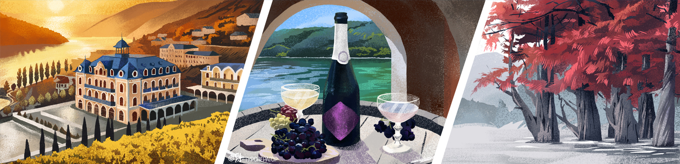 Рождество оттенка шампань: Абрау-Дюрсо и песни моря